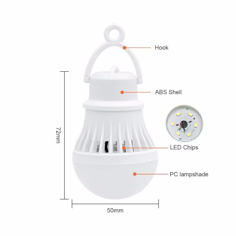 Bóng đèn Usb 5v 3w / 5w / 7w 1.2m đa năng tiện dụng mang theo du lịch cắm trại tiện lợi