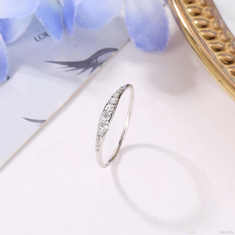 Cubic Zirconia Wedding Engagement Ring Woman Girls Austrian Crystals Gift