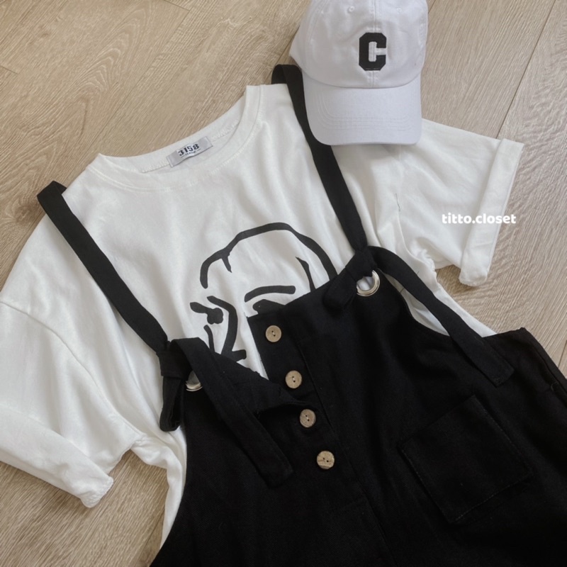 Yếm Quần Gentle Nút Cài Yếm Ulzzang Ảnh Thật Titto Closet