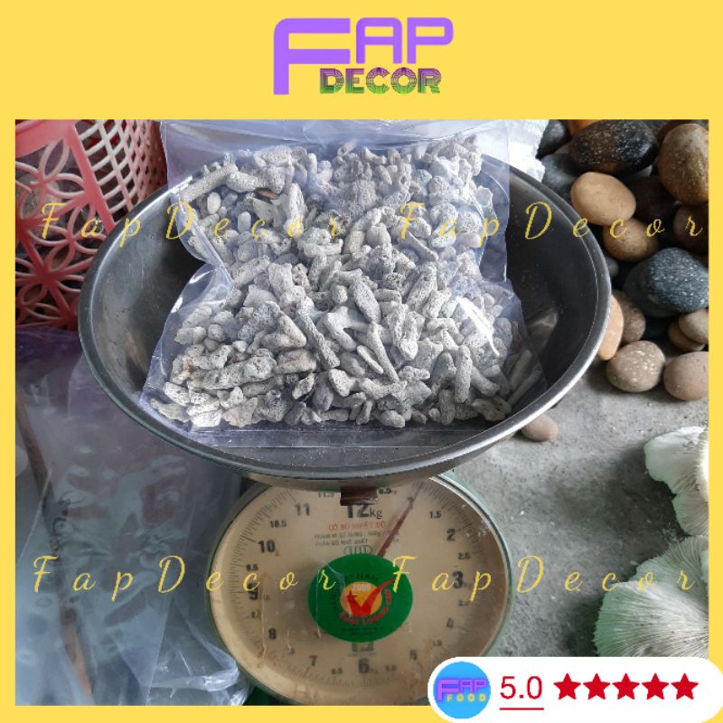 San Hô Sạn Vụn Lọc Nước Tăng Độ PH Cho Bể Cá, Lót Nền Thủy Sinh, Làm Vườn Chậu Cây - FapFood