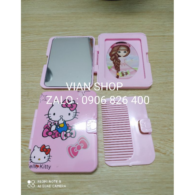 BỘ GƯƠNG LƯỢC KITTY MINI