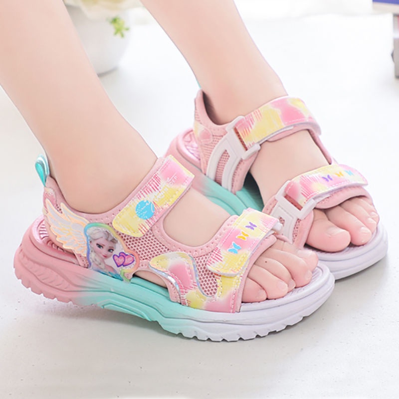 Xăng đan Họa Tiết Công Chúa Elsa Thời Trang Xinh Xắn Dành Cho Bé Gái