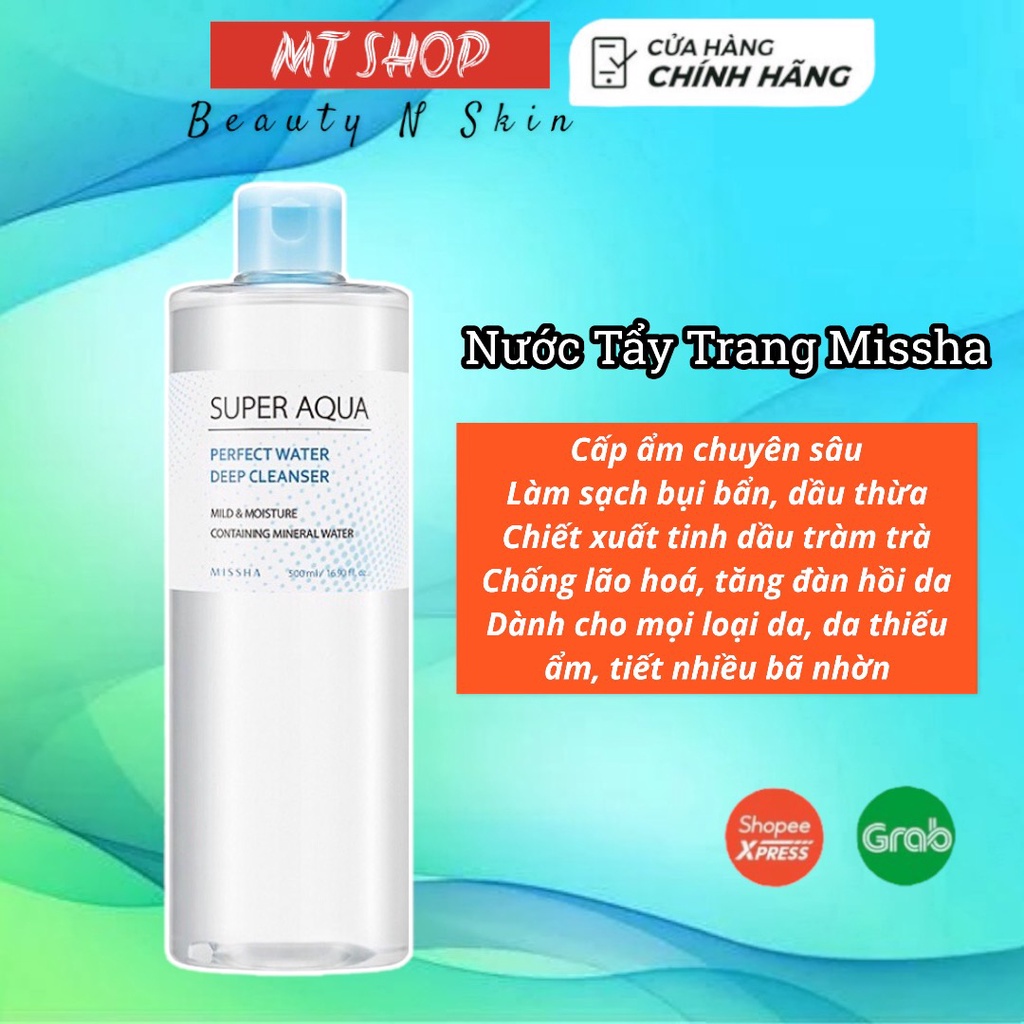 Nước Tẩy Trang Missha Super Aqua Perfect Water Deep Cleanser 500ml