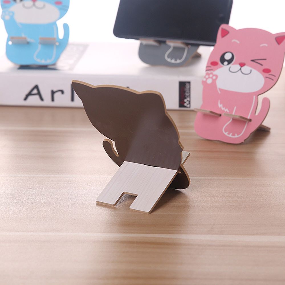 Giá đỡ điện thoại để bàn hình mèo dễ thương nhiều màu