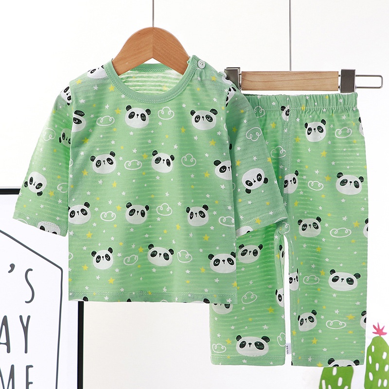 Set đồ ngủ SANITKUN 100% cotton thoáng khí phong cách Hàn Quốc xinh xắn đáng yêu dành cho trẻ em