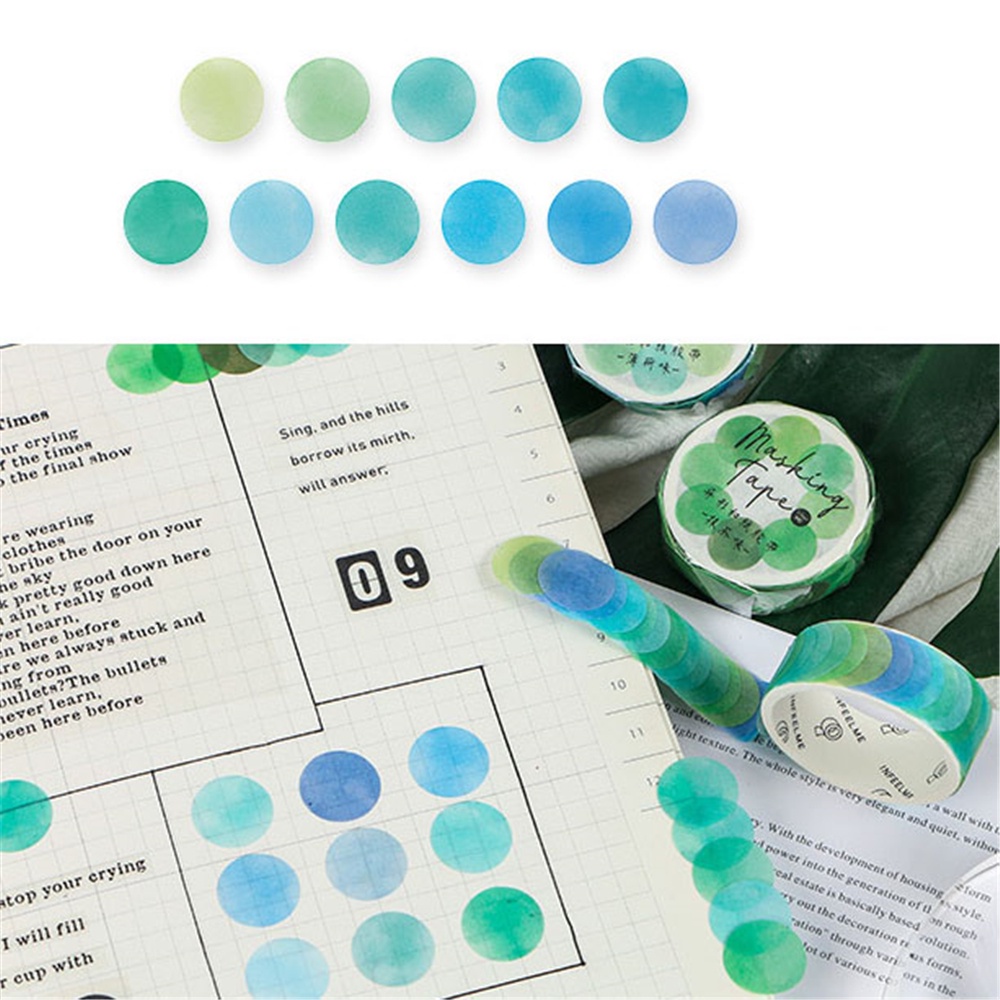 Cuộn băng keo giấy cứng họa tiết trái cây màu kẹo trang trí sổ tay thủ công bắt mắt