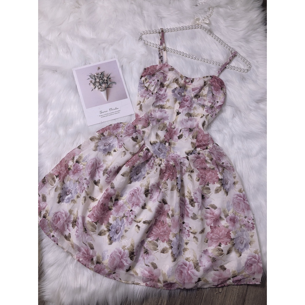 VÁY HAI DÂY HOA ÔM EO - CHERRI BOUTIQUE