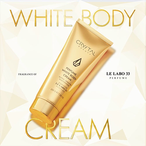 Kem dưỡng thể Crystal Beauty, white body cream và làm trắng da an toàn trắng sáng [Tuýp 200g]