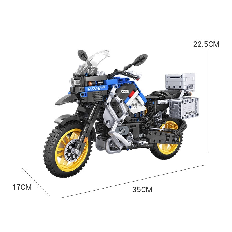 Đồ chơi Lắp ráp Mô hình Technical Adventure Motorcycle Cross-country xe máy 1:6 Winner 7048