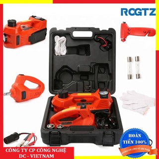 Sản phẩm  Bộ nâng kích gầm điện + máy bơm lốp + máy siết ốc ô tô đa năng 3 trong 1 thương hiệu cao cấp ROGTZ - Đức .