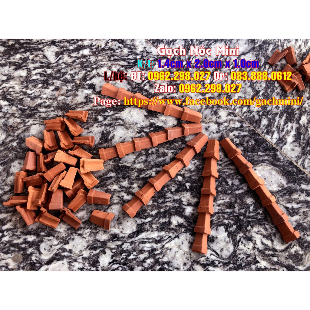 Gạch Mini, Ngói nóc Mini , xây nhà mini, mô hình tiểu cảnh, trang trí sân vườn