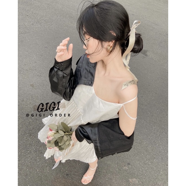 Pleated Dress - Đầm dây xếp li ulzzang phong cách Hàn Quốc