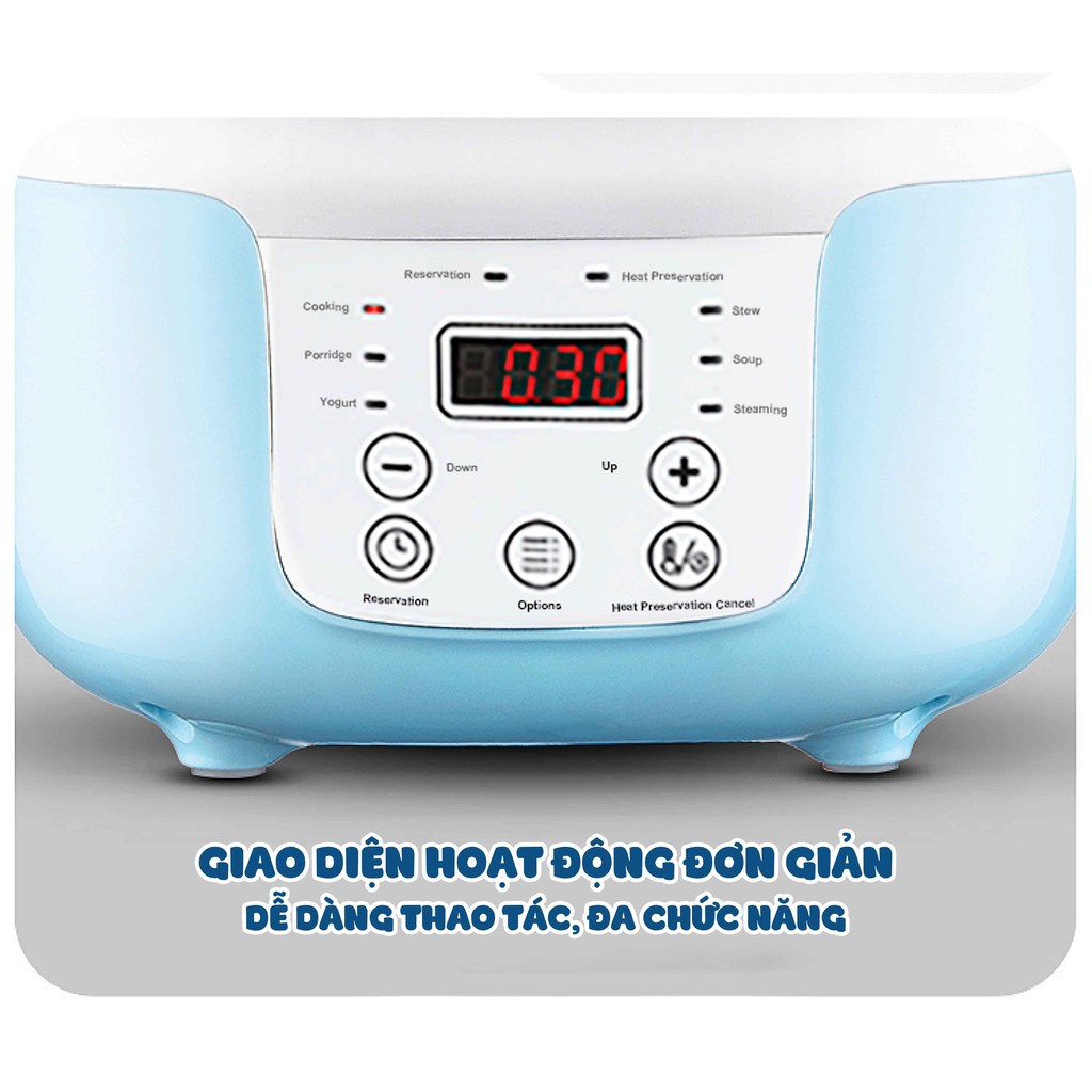 NỒI ĐA NĂNG BB-36 ( NINH HẦM- HẤP- Ủ SỮA CHUA )