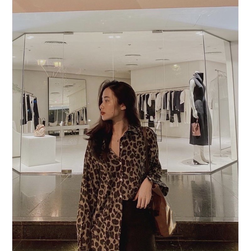 Áo sơmi oversize da báo hót 2021 (hình thật/sẵn) | BigBuy360 - bigbuy360.vn