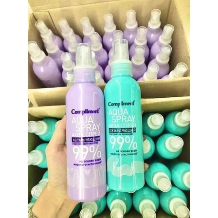 1 CHAI XỊT KHOÁNG PHỤC HỒI DA, NGĂN NGỪA LÃO HÓA COMPLIMENT AQUA SPRAY 99% 200ML HÀNG NGA CHÍNH HÃNG - 10739