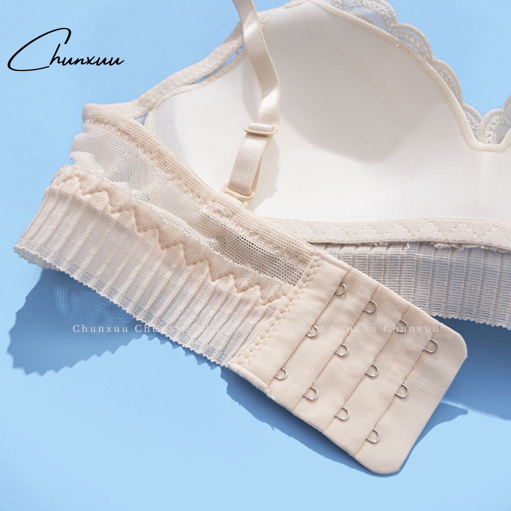 Áo ngực nữ không gọng đệm mỏng CHUNXUU, vải ren hoa mềm mịn thoáng mát - AV43
