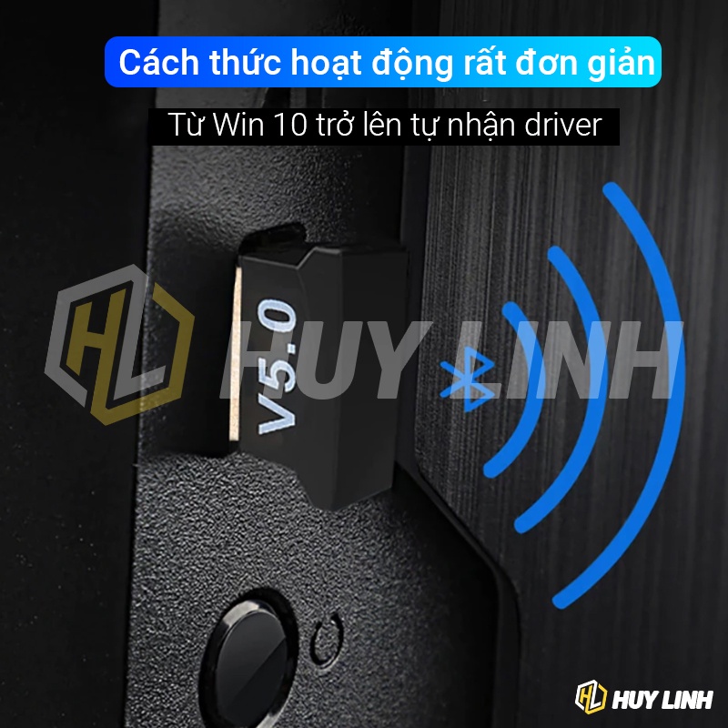 USB Bluetooth 5.0 / 4.0 EDR cho PC - USB Bluetooth cho Máy tính kết nối 20M V5.0 tay cầm, tai nghe, chuột,  bàn phím