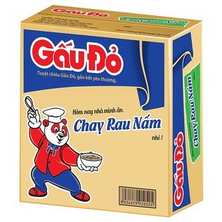 Thùng 30 gói mì gấu đỏ vị chay rau nấm date mới