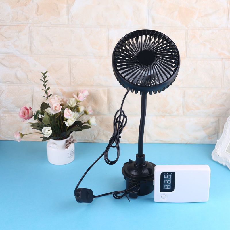 Giá Đỡ Cốc Xe Hơi NAMA 5Inch Quạt 360° Cổ Ngỗng Xoay Tròn Cỡ Lớn 3 Tốc Độ Chất Lượng Cao