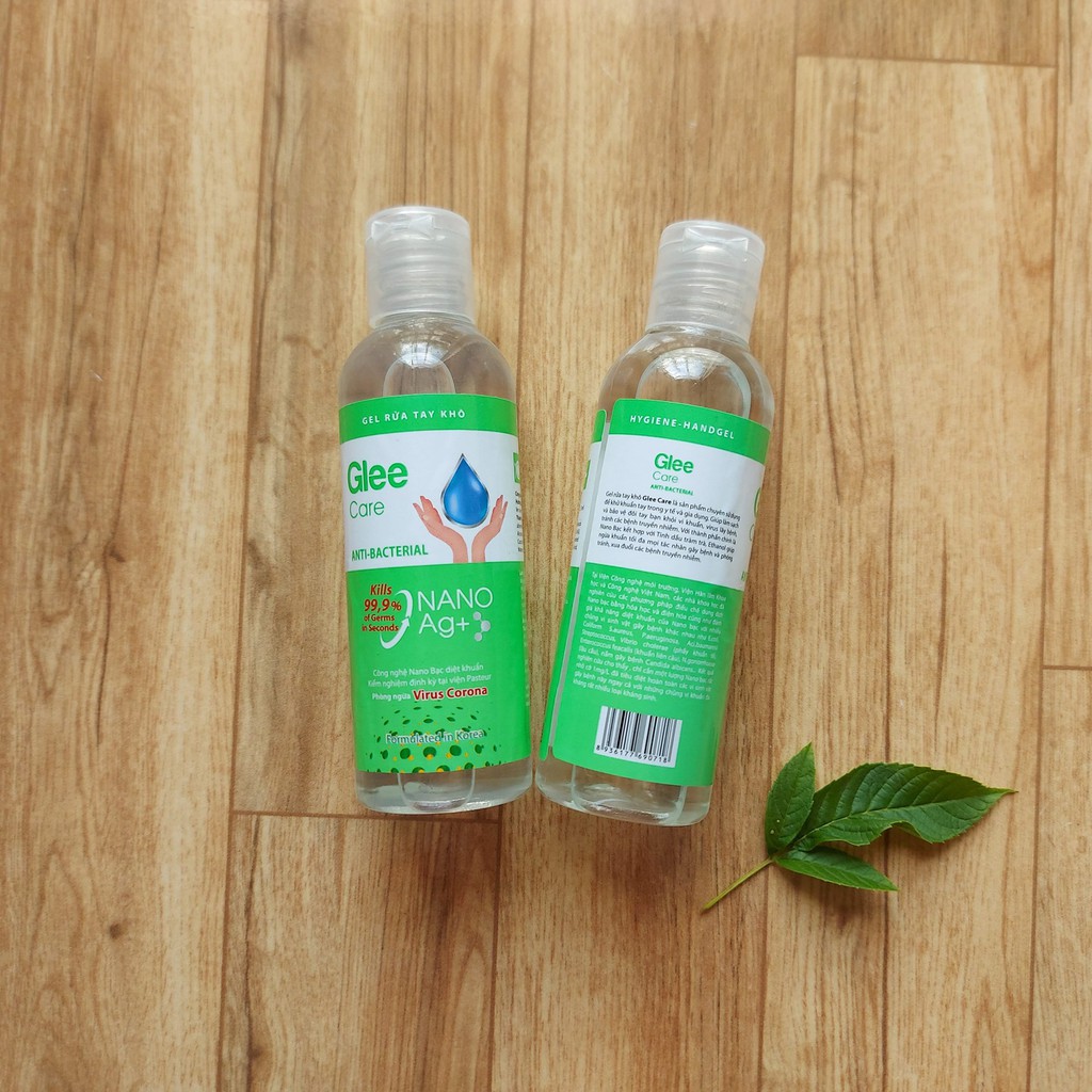 Gel rửa tay khô Glee Care 100ml (Hương trà xanh) Công nghệ Nano Bạc diệt khuẩn | BigBuy360 - bigbuy360.vn