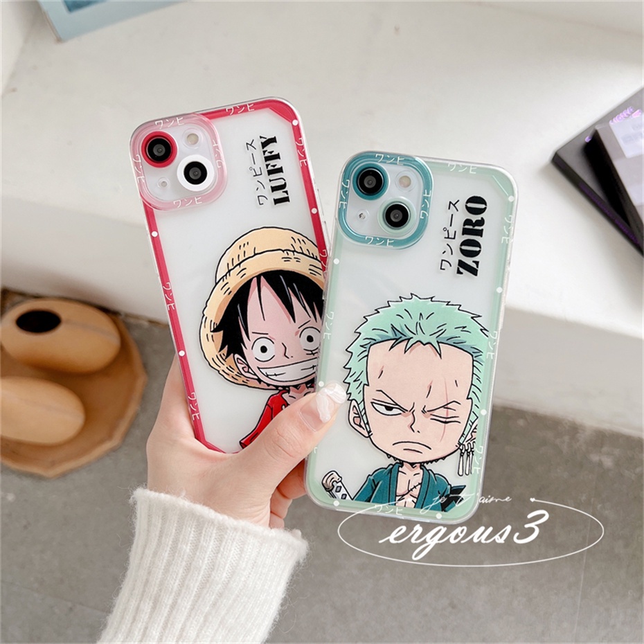 Ốp Điện Thoại Họa Tiết Luffy Và Zoro One Piece Thời Trang Cho iPhone 14 13 12 11 Pro Max X XR XS Max SE 2020 8 7 Plus