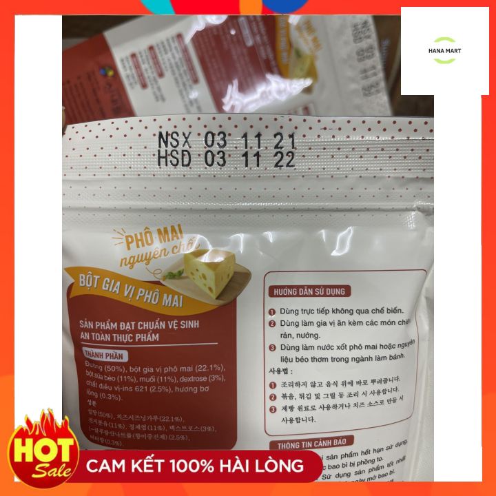 &lt;SIÊU HOT&gt; Bột Phô Mai Lắc SAJANG Hàn Quốc 250g