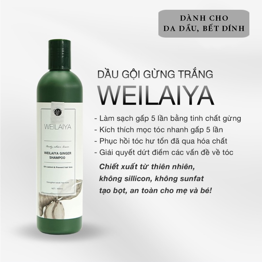 Dầu gội weilaiya, Dầu gội gừng trắng WEILAIYA Ginger