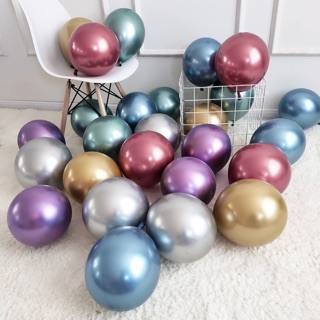 Sét 50 quả bóng bay siêu nhũ crom 10’ 30cm