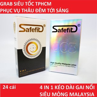 Bộ 2 hộp bao cao su safefit - 4in1 - siêu mỏng 003