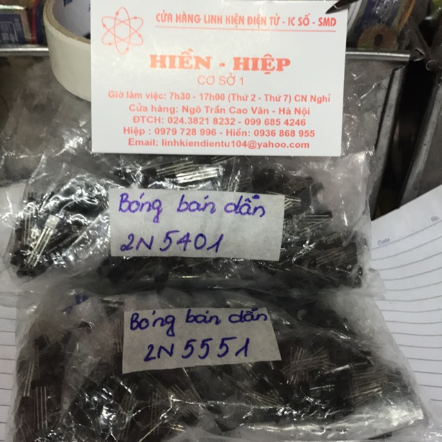 2N5401-2N5551-1 túi 1 loại là 20 con tổng = 40 chiếc