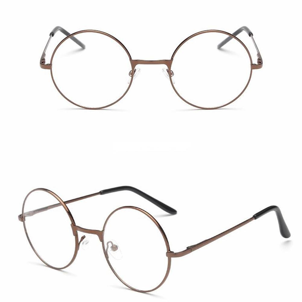 Alicimore Unisex Vintage Round Reading Glasses Metal Frame Eyeglass Clear Lens Eye Glasses