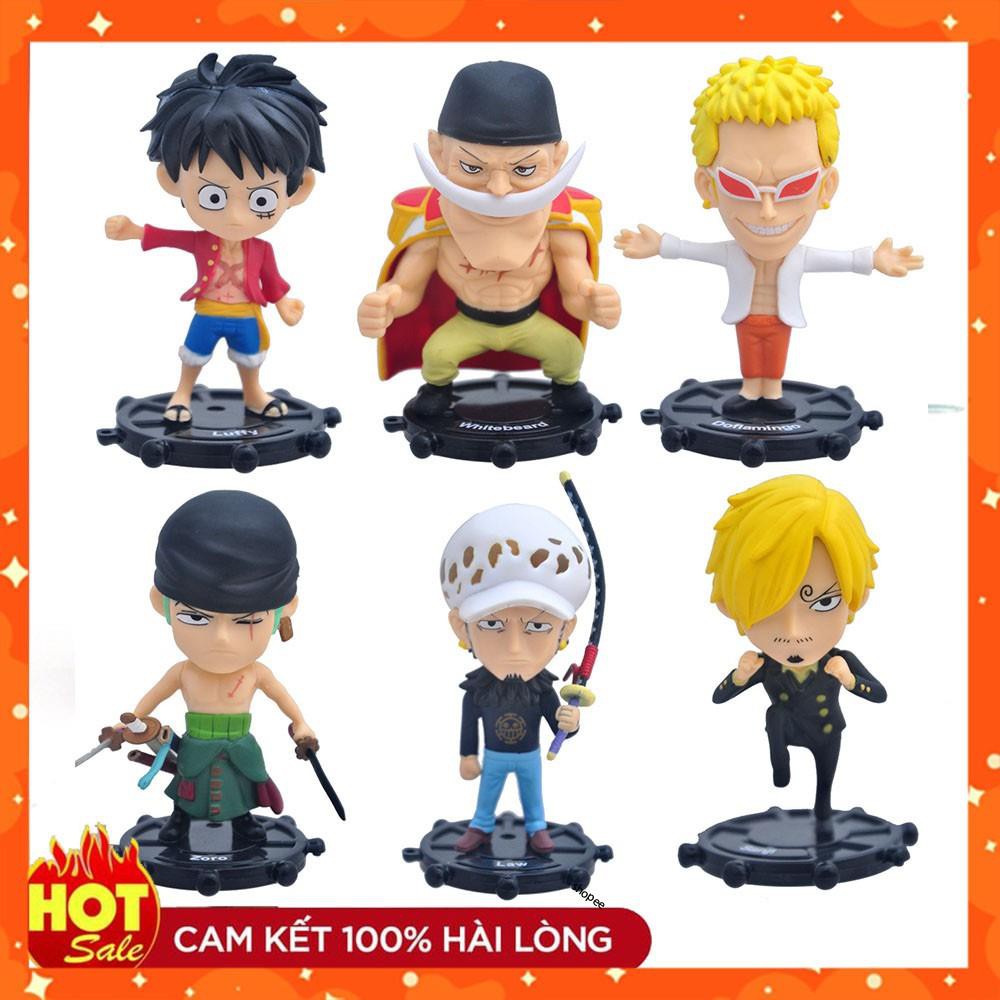 [Mô hình onepiece] ⚡ Ảnh thật ⚡ Combo 6 mô hình nhân vật wcf chibi one piece cao ~10cm cực đẹp - mô hình đẹp