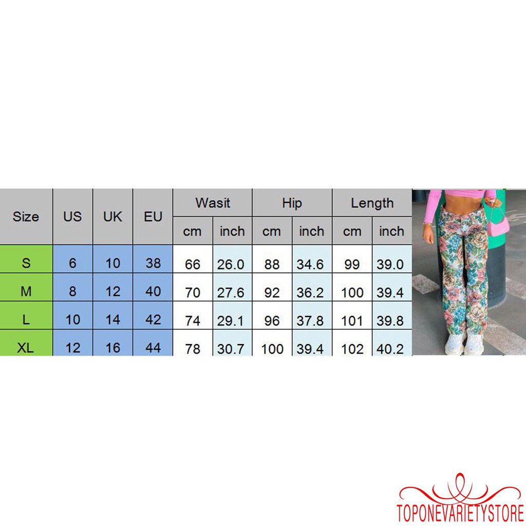 Quần Dài Nữ Ống Rộng Lưng Cao Họa Tiết Hoa Thời Trang | BigBuy360 - bigbuy360.vn
