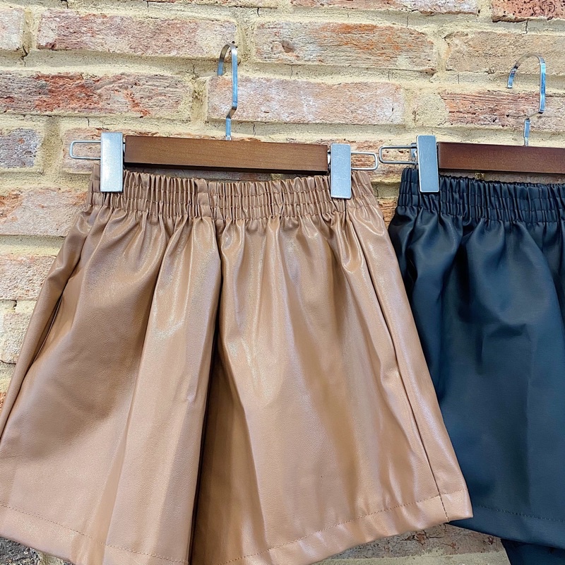 Quần short da nữ hàng nhập quảng châu thiết kế cạp chun bản to dáng phồng trẻ trung siêu xinh Quần đùi nữ rẻ đẹp cá tính