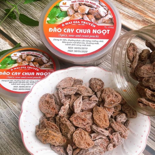 OMAI ĐÀO CHUA CAY NGỌT KHÔNG HẠT MANFOOD ⚡️[FREESHIP]⚡️| BEST SELLER | HỘP 250GRAM ĂN VẶT HÀ NỘI