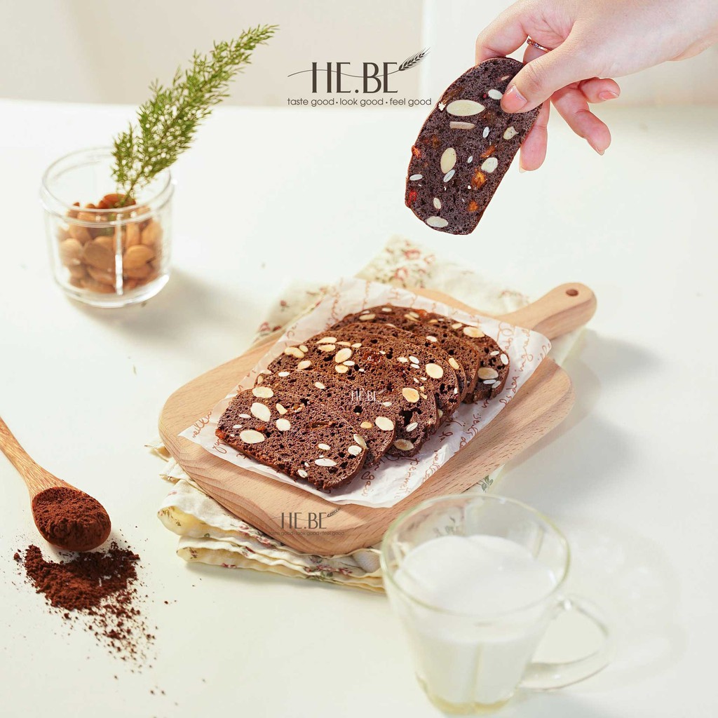 Bánh BISCOTTI Nguyên Cám Ăn Kiêng Lành Mạnh 100% by HeBe - Bánh Ngũ Cốc Giảm Cân Healthy | BigBuy360 - bigbuy360.vn