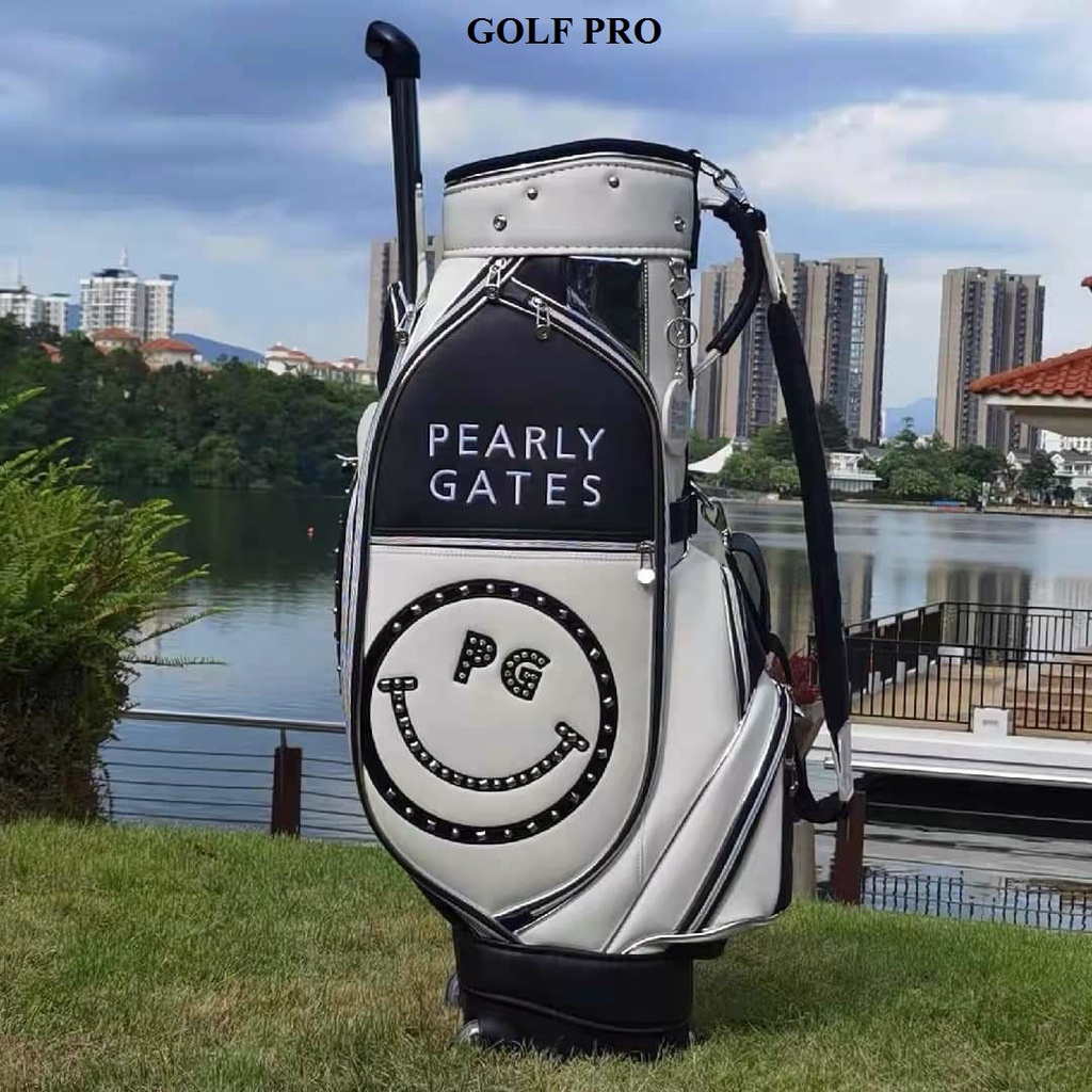 Túi gậy golf nữ có chân chống PEARLY GATES gậy tay kéo tiện lợi da PU bóng siêu cao cấp TN011