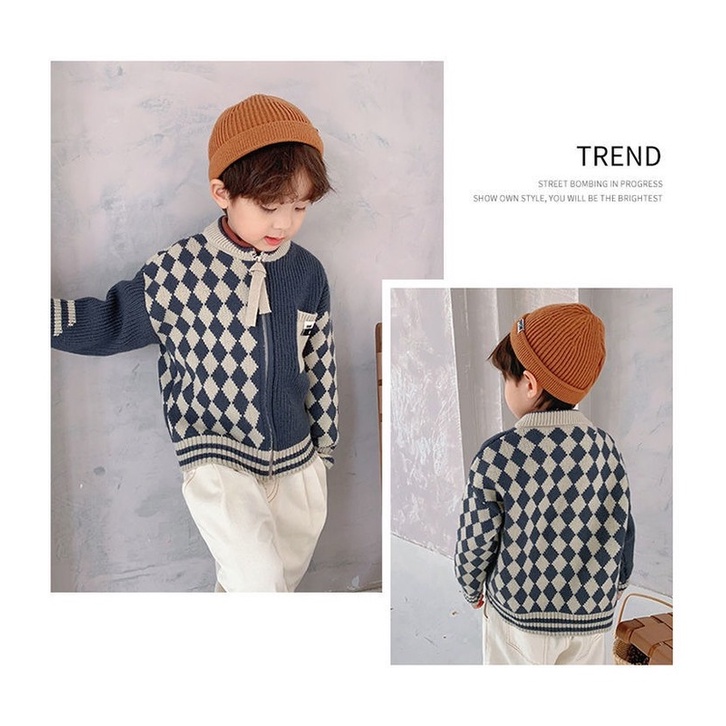 Áo khoác Cardigan phong cách Hàn Quốc cho bé trai