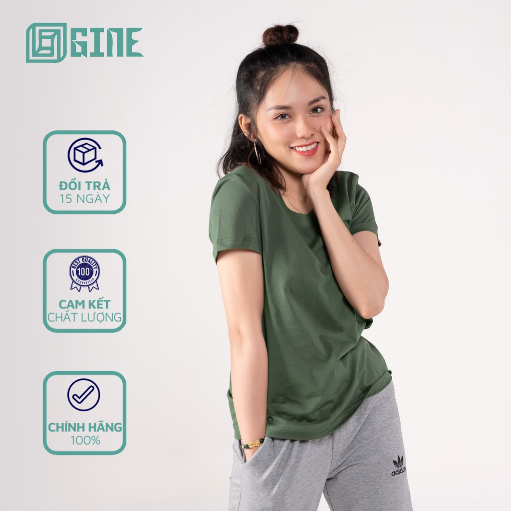 Áo phông nữ CÁ TÍNH màu xanh lính - 100% Cotton Organic mềm mịn, thấm hút, ngăn mùi mồ hôi