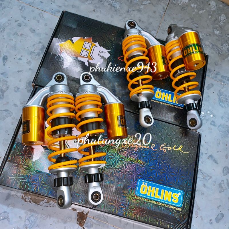 Phuộc nhún sau OHLINS bình dầu cho các xe Wave Dream Sirius Jupiter Cub Chaly Ellegant Axelo ...