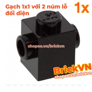 [1 Cái] LEGO Gạch 1x1 Với 2 Nút Ghép Đối Diện, Màu Đen ID 4214559 47905