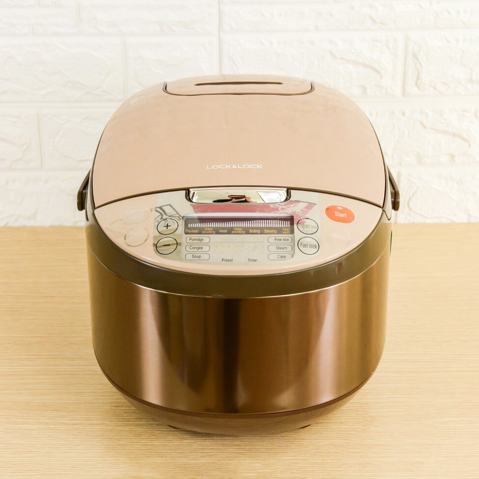 [BH 12 Tháng] Nồi cơm điện Lock&amp;Lock Digital Rice Cooker EJR156 1.8L, 220V, 50Hz, 750W, Màu vàng