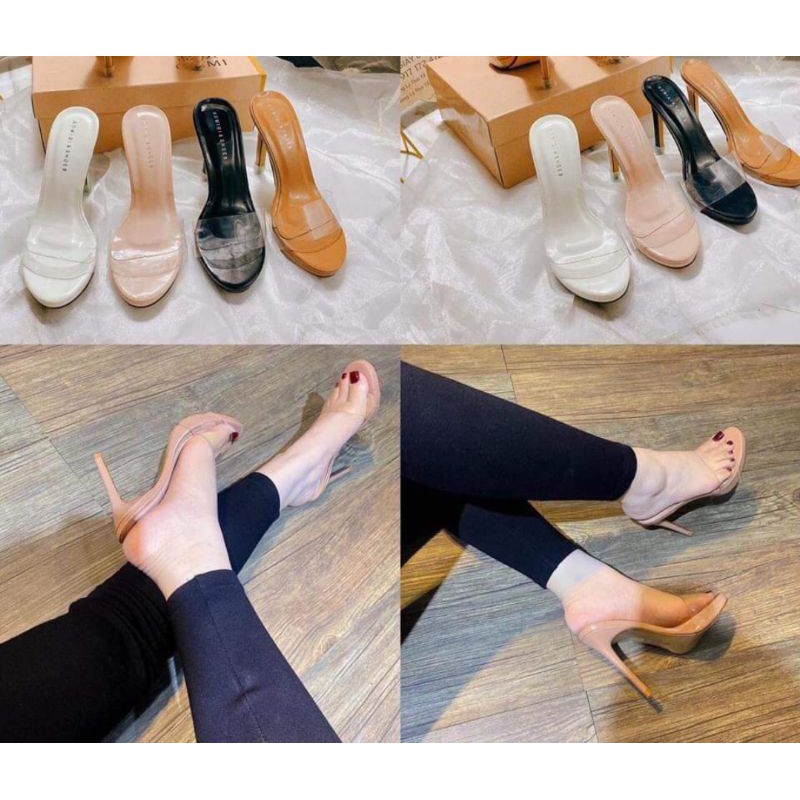 GIÀY CAO GUỐC QUAI QUAI NGANG MICA 11CM THỜI TRANG MỚI (Free ship )