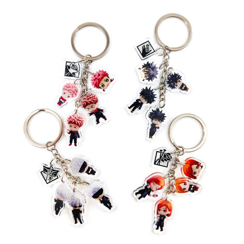 Móc khóa treo mặt dây acrylic hình Jujutsu Kaisen Yuji Itadori Gojo Satoru