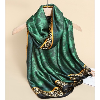 Khăn Lụa Dài Xanh Đậm Size 90*180cm
