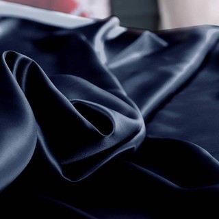 (Loại 1) Bộ Ga Gối Phi Lụa 4 Món Cao Cấp Mát,Mềm,Mịn Lan Bedding- Màu Xanh Đen