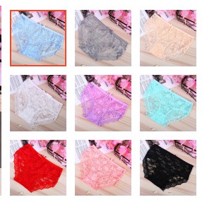 SET 3 Quần lót ren mỏng mềm sexy gợi cảm xuyên thấu nhiều màu đẹp LOTNU16