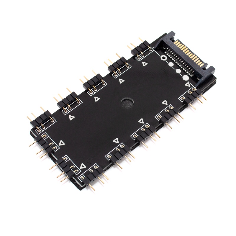 Hub Chia 12 Cổng 5V RGB Kèm Vỏ Bọc 3 Pin Và Điều Khiển Đèn LED Cho ASUS / MSI 5V 3Pin