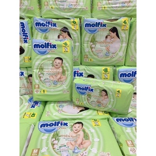 Bỉm Molfix Ultra thiên nhiên dán/quần đủ size NB74, S88, M82, L76, XL70, XXL64