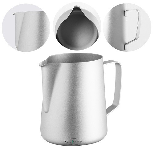 Ca đánh sữa Inox 304 mũi tròn 600ml